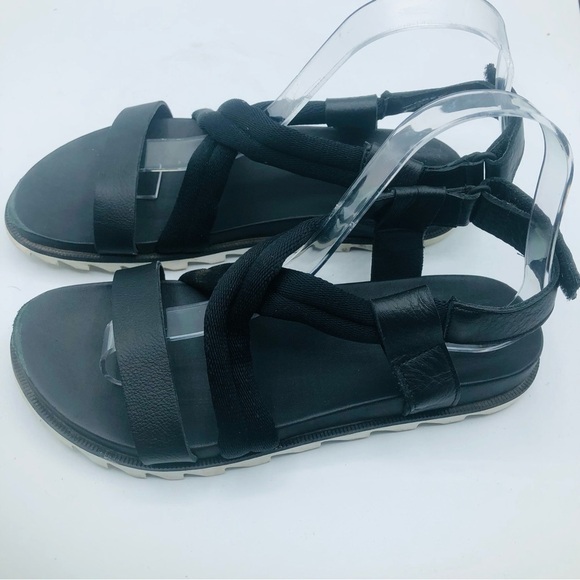 Sorel‎ Women's Black Leather Roaming Decon Strappy Sandals - 7.5 - Picture 5 of 10